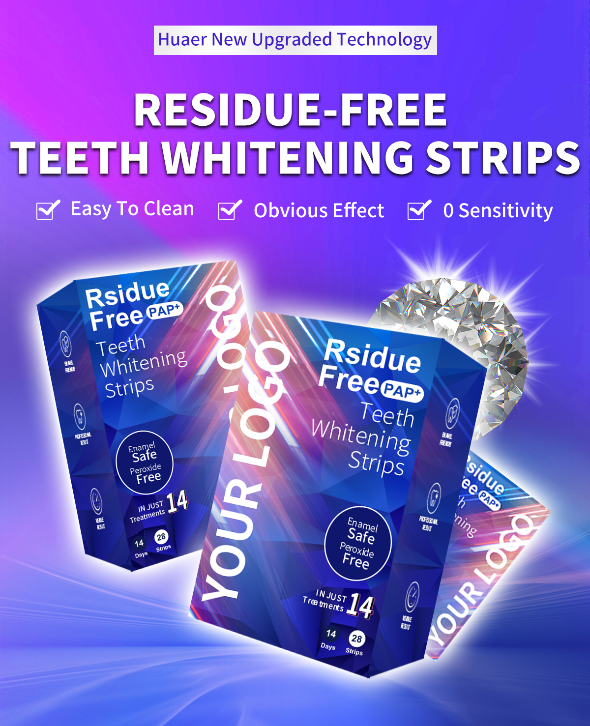 Newly Upgraded Residue-Free Pap Teeth Whitening Strips